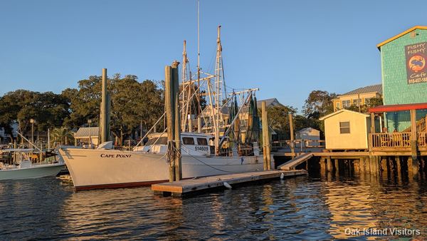 Shrimp boats at the Southport docks