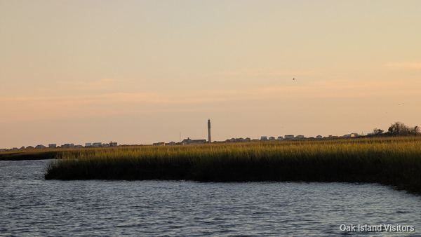 Southport waterfront and Cape Fear River at sunset, October 2026
