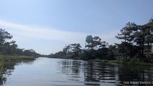 Davis Canal on Oak Island from a kayak, July 2026